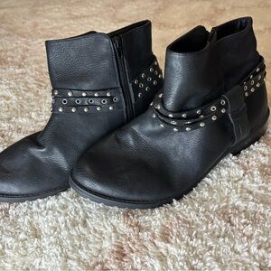 Lane Bryant Black Ankle Boots with Studs NWOT